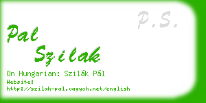 pal szilak business card
