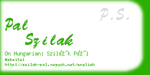 pal szilak business card